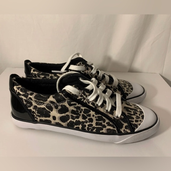 Coach Barrett Animal Print Cheetah Leopard Fashion Sneakers 6B - Picture 2 of 5